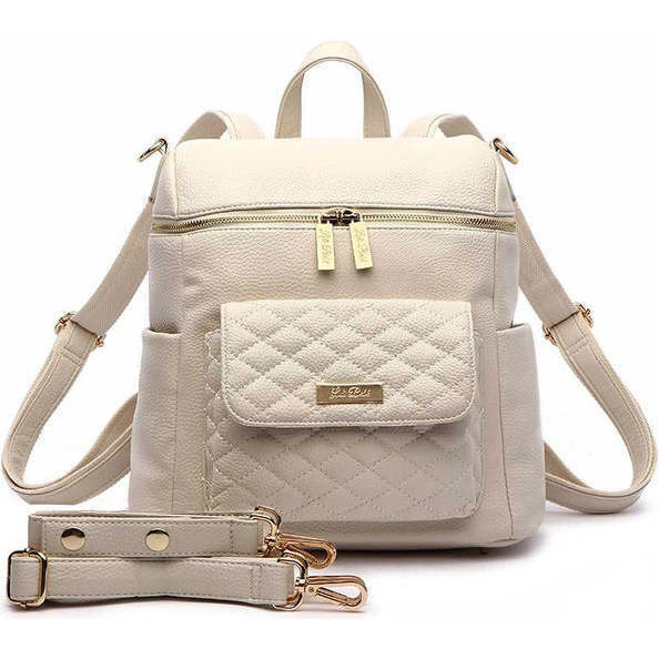 Diaper Bags | Petit Monaco Bag Pearl White Luli Bebé | Maisonette | Maisonette