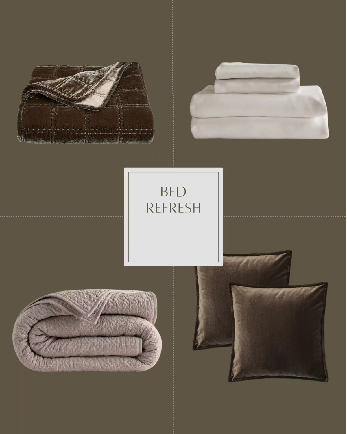 Cozy bedding. Earthy bedding. Throw blanket. Bed sheets. Quilt. Duvet. Throw pillows. Velvet quilt. Velvet pillows. 

#LTKSeasonal #LTKHome #LTKSaleAlert