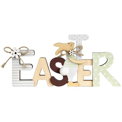 Wooden Bunny Decor, Easter Decorations for the Home, Tiered Tray Decor, Table Decorations, Easter Gift, Handmade Easter Decor, Rustic Easter Decorations, Easter Basket Stuffers (Wooden Easter) | Amazon (US)