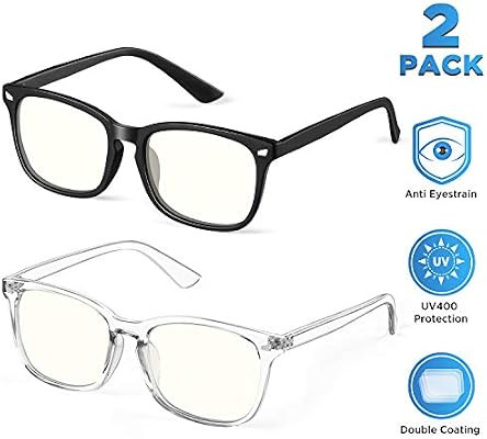 【2Pack】SIPU Blue Light Blocking Glasses for Men Women, Computer Reading Anti Eyestrain& UV400... | Amazon (US)