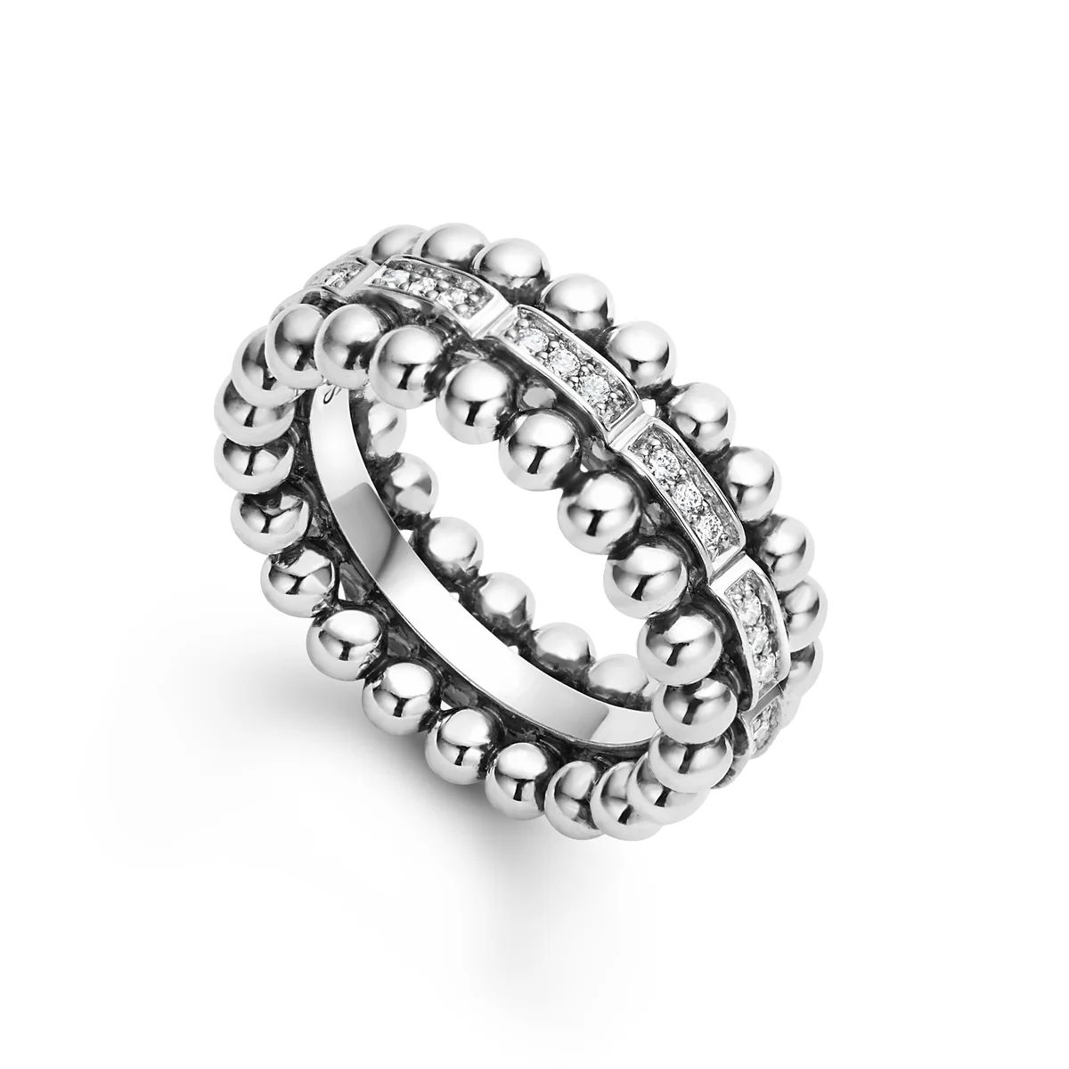 Caviar Spark Caviar Beaded Diamond Ring | LAGOS