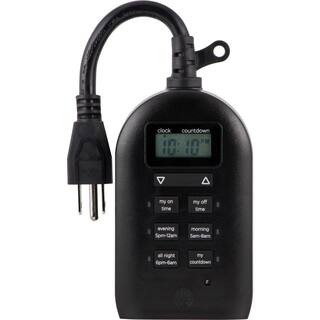 Simple Set Plug-In Dual Digital Outdoor Timer with 2 Grounded Outlets | The Home Depot