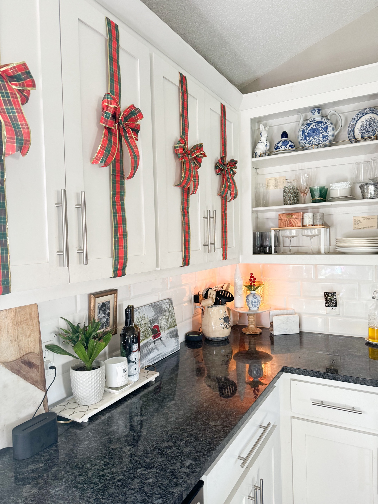 Love these pre made cabinet bows! 

#LTKHoliday #LTKHome #LTKSeasonal