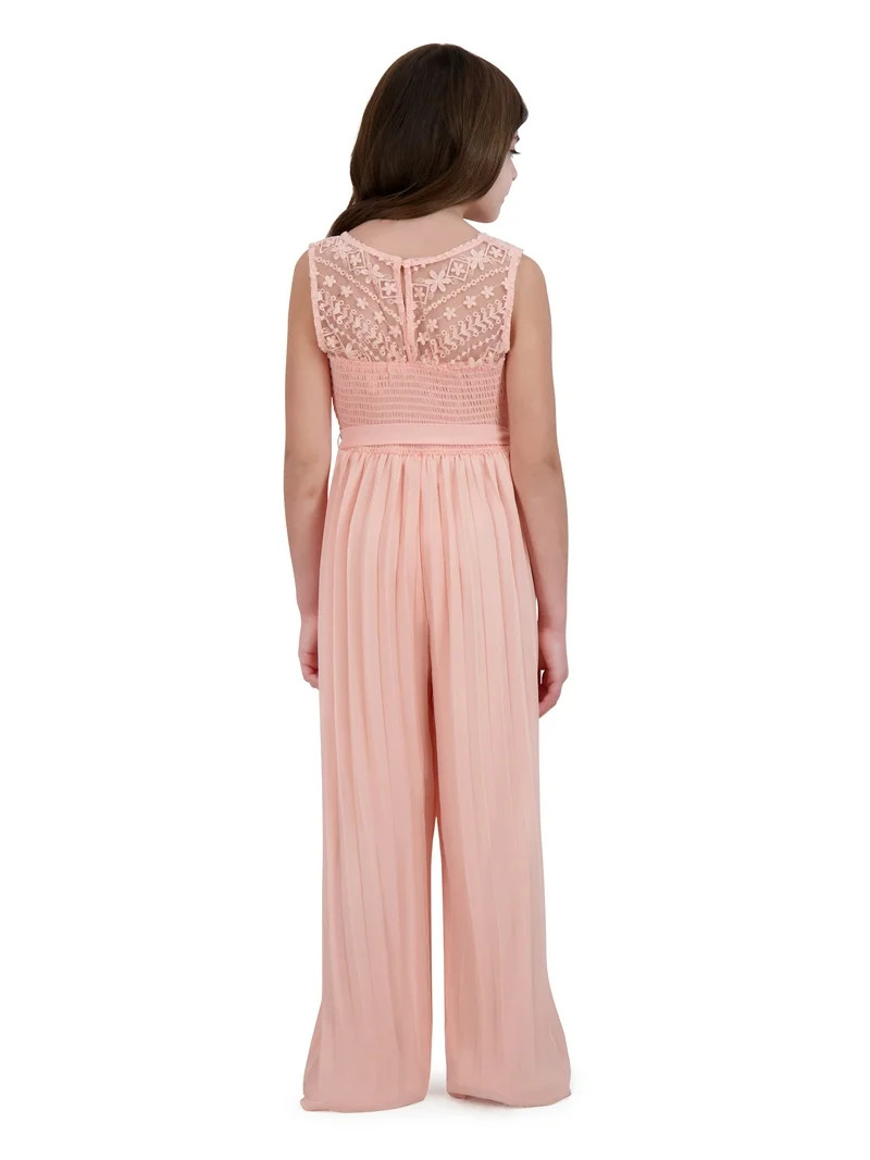 Kensie Girl Pleated Wide Leg Jumpsuit, Sizes 4-16 | Walmart (US)