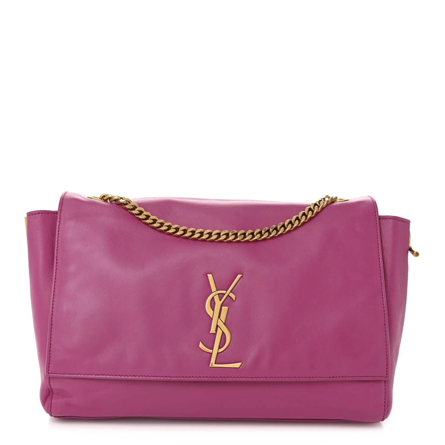 Smooth Calfskin Suede Medium Reversible Monogram Kate Satchel Rose Rubis | FASHIONPHILE (US)