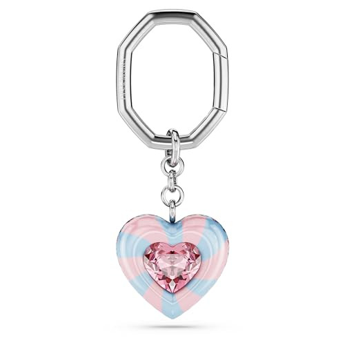 Swarovski Dulcis key ring, Heart cut, Heart, Multicolored, Rhodium finish | Amazon (US)