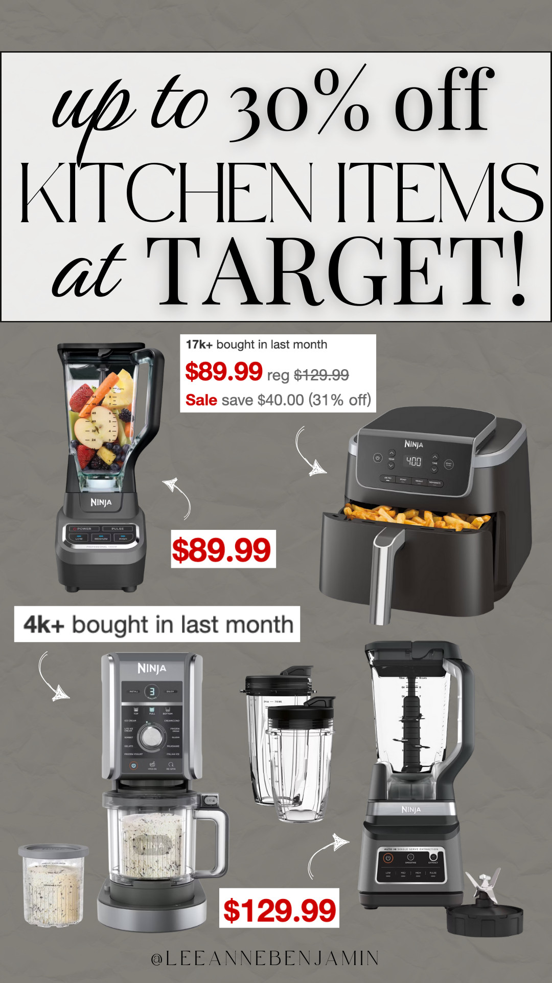 up to 30% off Ninja products at Target! A fantastic time to buy!  

 #LTKfitnessgoals #LTKfoodie #LTKSaleAlert