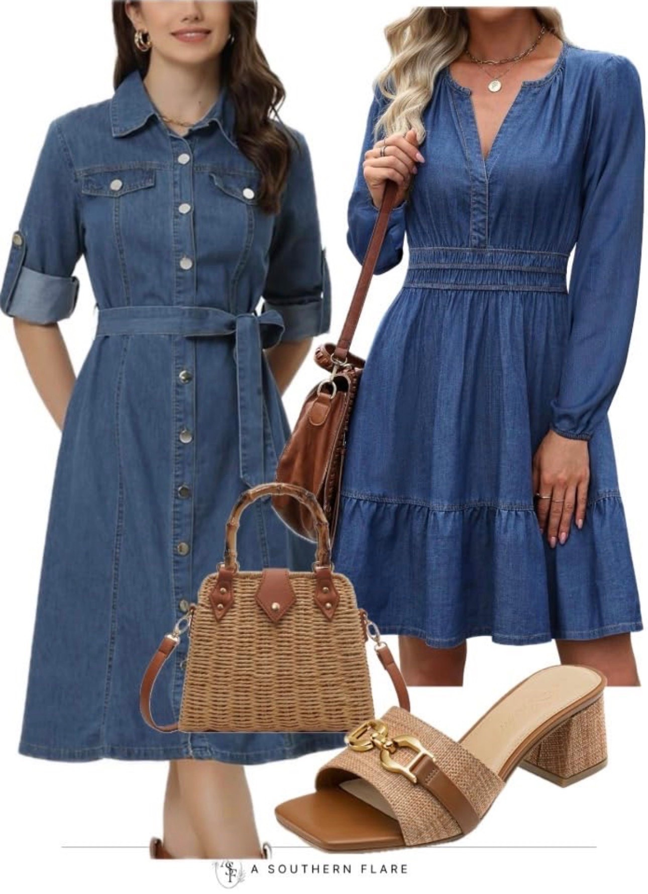 Love these denim dresses! Perfect for a casual yet stylish look. #DenimLove #EverydayChic

#LTKWorkwear #LTKFestival