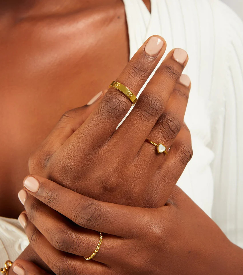 Crystal Heart Ring (Gold) | Abbott Lyon