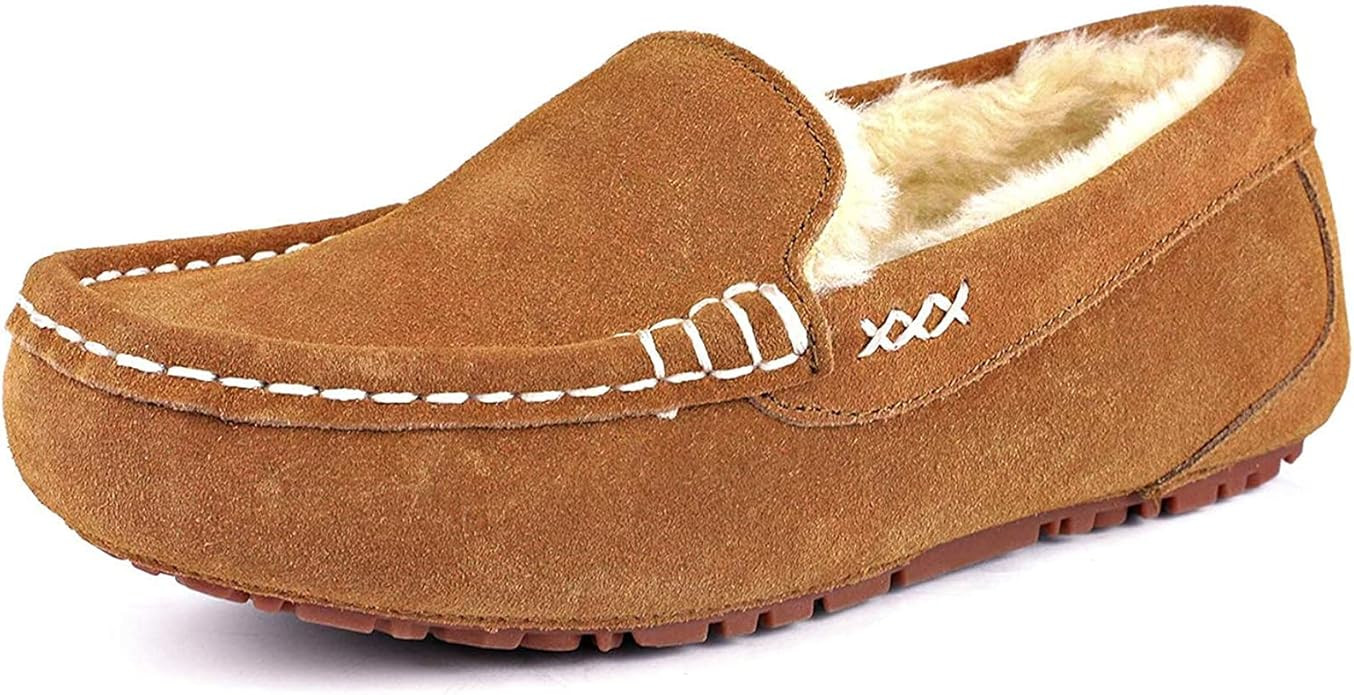 DREAM PAIRS Women's Fuzzy House Slippers Cozy Faux Fur Micro Suede Moccasins Slip on Loafer Shoes... | Amazon (US)