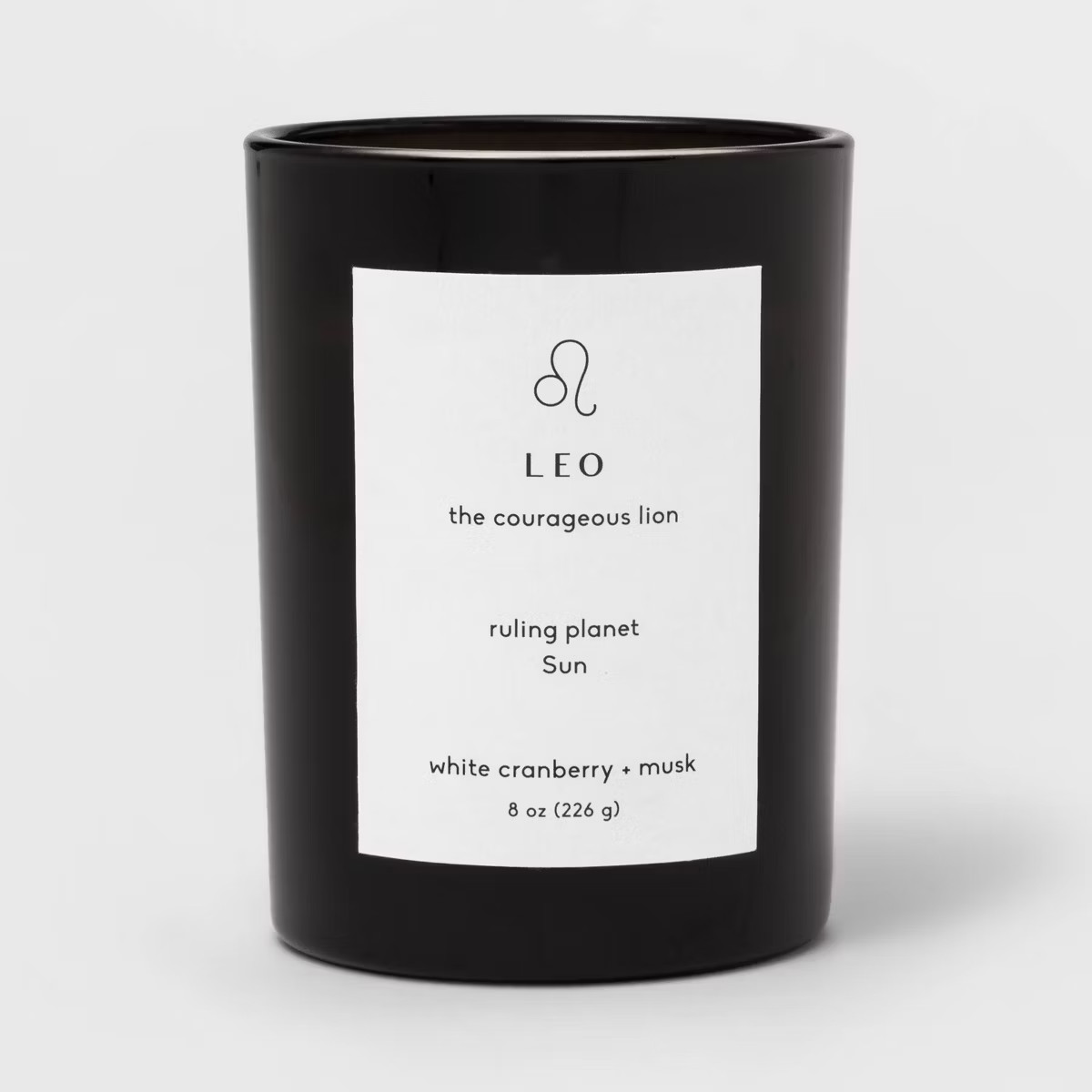 8oz Glass Jar Zodiac Candles Black - Threshold™ | Target