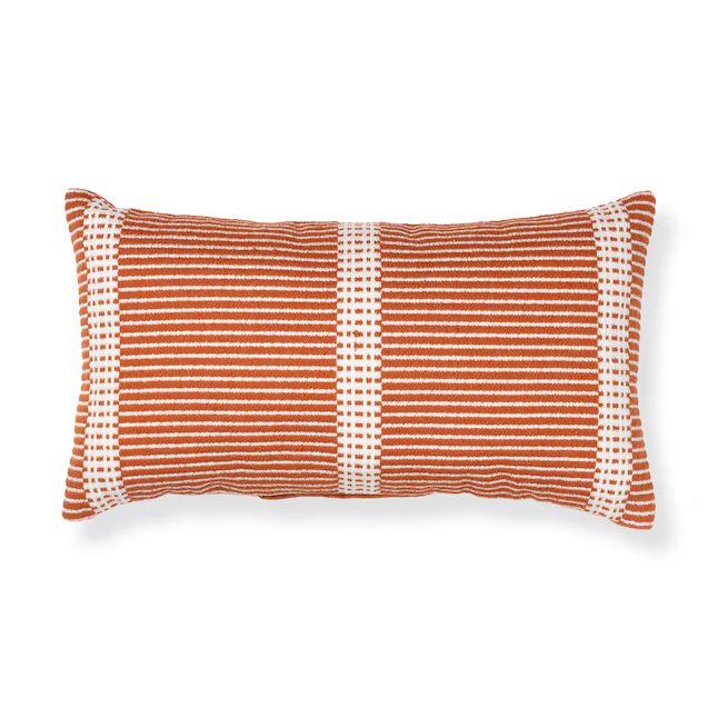 allen + roth Striped Rust Rectangular Lumbar Pillow | Lowe's