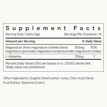 Moon Juice - Magnesi-Om, Blue Lemon - Sticks (14 Servings) - Brain Health, Rest - Magnesium Powde... | Amazon (US)