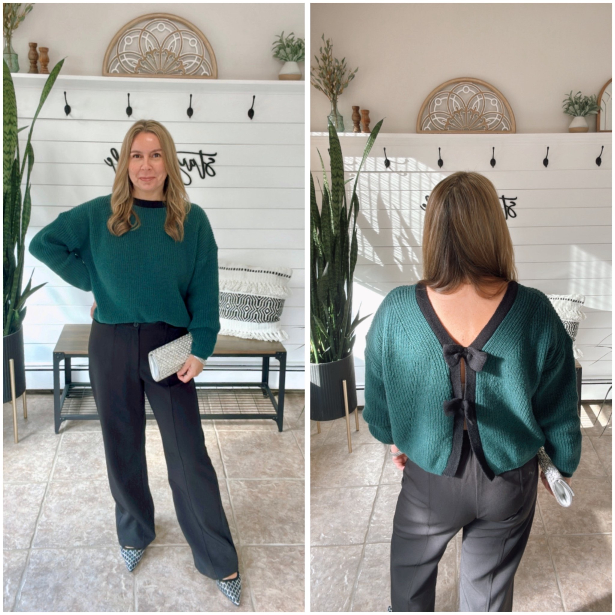 Holiday outfit idea! My sweater is only available in black n white I'm wearing a medium, also wearing a medium in the pants suit
#LTKFindsUnder50
#LTKOver40 #LTKHoliday

#LTKPetite #LTKootd #LTKMidsize