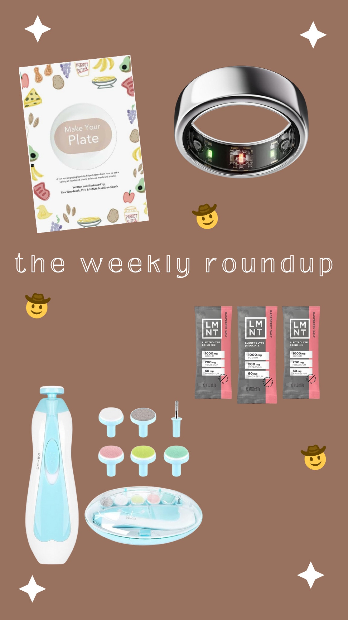 ur faves this week🤠

once again, I wouldn’t be able to do what I do without YOU. So thank you!!🫶🏼

(LMNT- my fav flavor is raspberry!
Book- the first book I wrote, illustrated, and published! Good for toddlers to young readers
Oura- get the sizing kit first to find your size…it’s not US standard sizing)

| Top Shopper Picks this week ft. Fitness Ring, Baby File, Children’s Nutrition Book, and Electrolytes👌🏼

#LTKBaby #LTKKids #LTKFitness