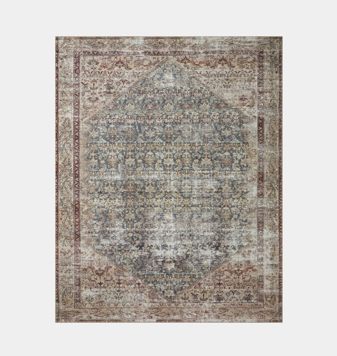 Georgie GER-04 Teal / Antique Area Rug | Amber Interiors