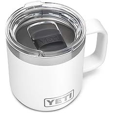 YETI Rambler 10 oz Stackable Mug, Vacuum Insulated, Stainless Steel with MagSlider Lid, White | Amazon (US)