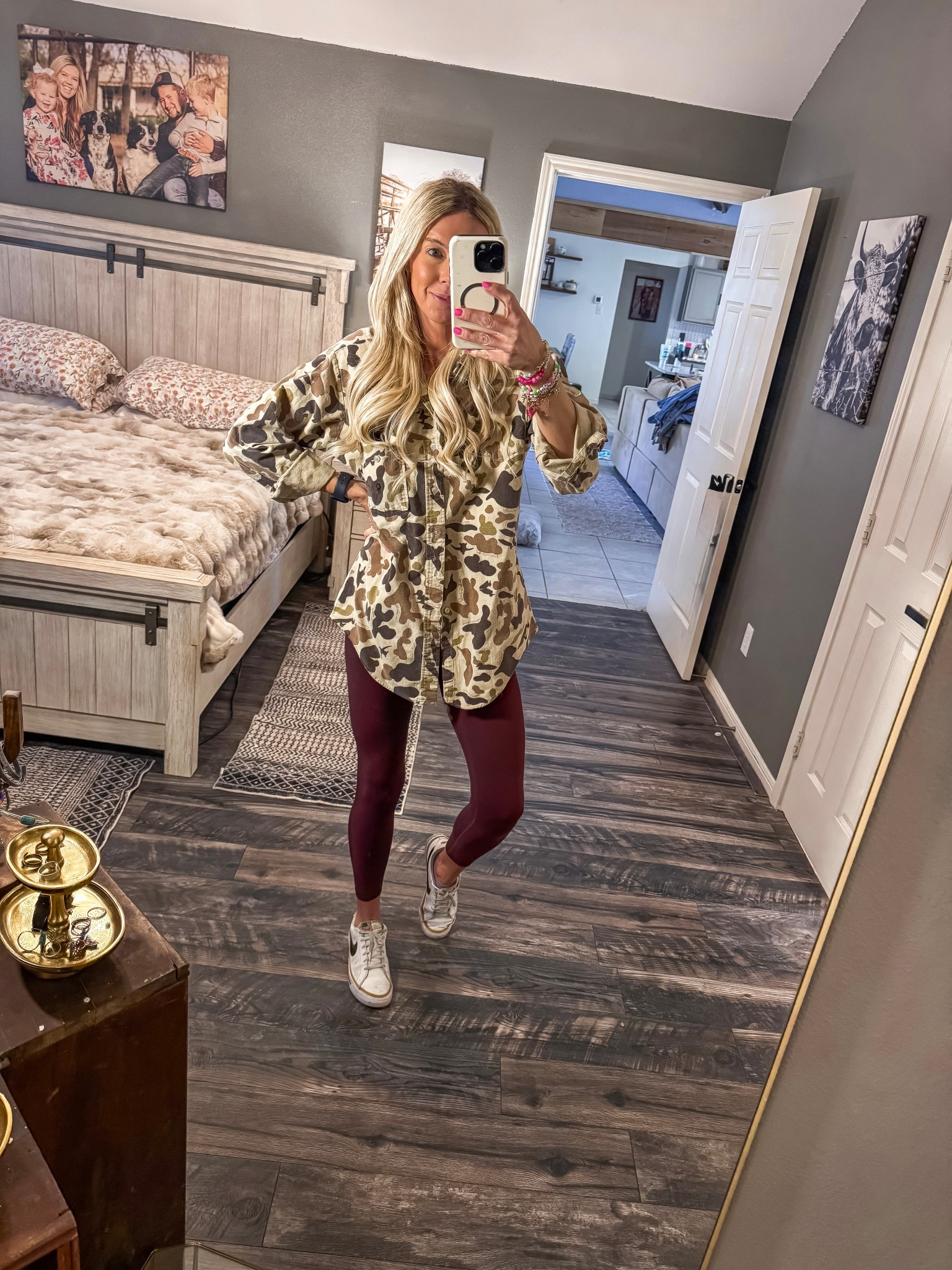 I love a thrifted camo top with my leggings! 

#LTKootd #LTKmomlife