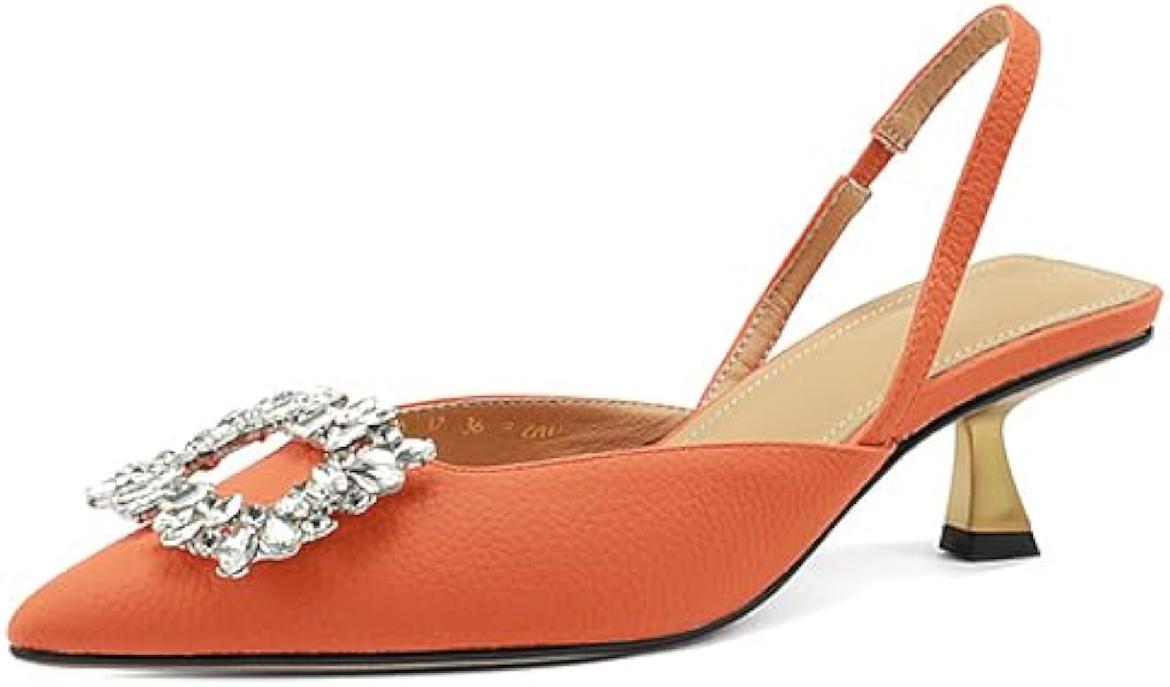 Women's Stiletto Pumps Kitten Heel Slingback Sandals Strappy Closed Pointed Toe Mule Heels Backless  | Amazon (US)