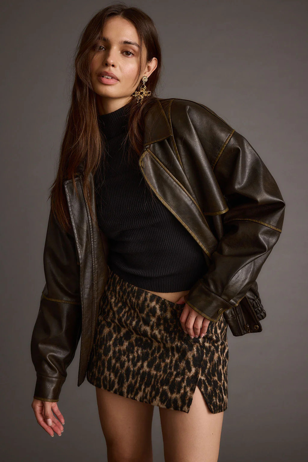 Sahara Leopard Micro Mini Skirt | 12th Tribe