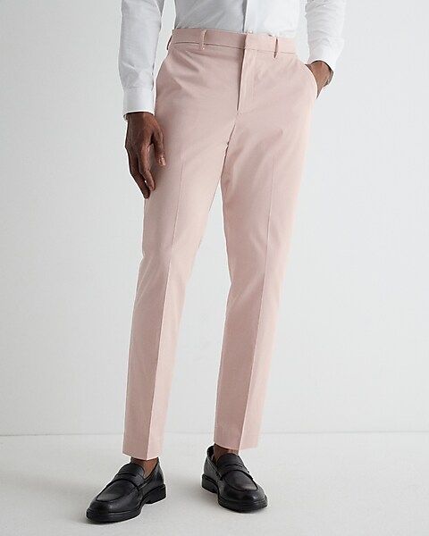 Extra Slim Pink Cotton Stretch Suit Pant | Express