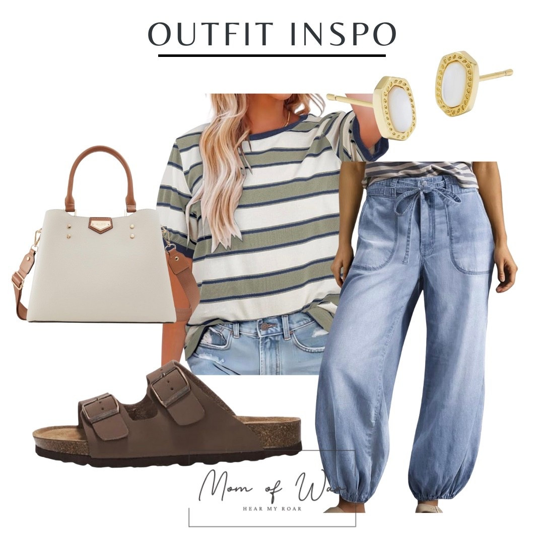 Casual spring outfit with a touch of glam. 
