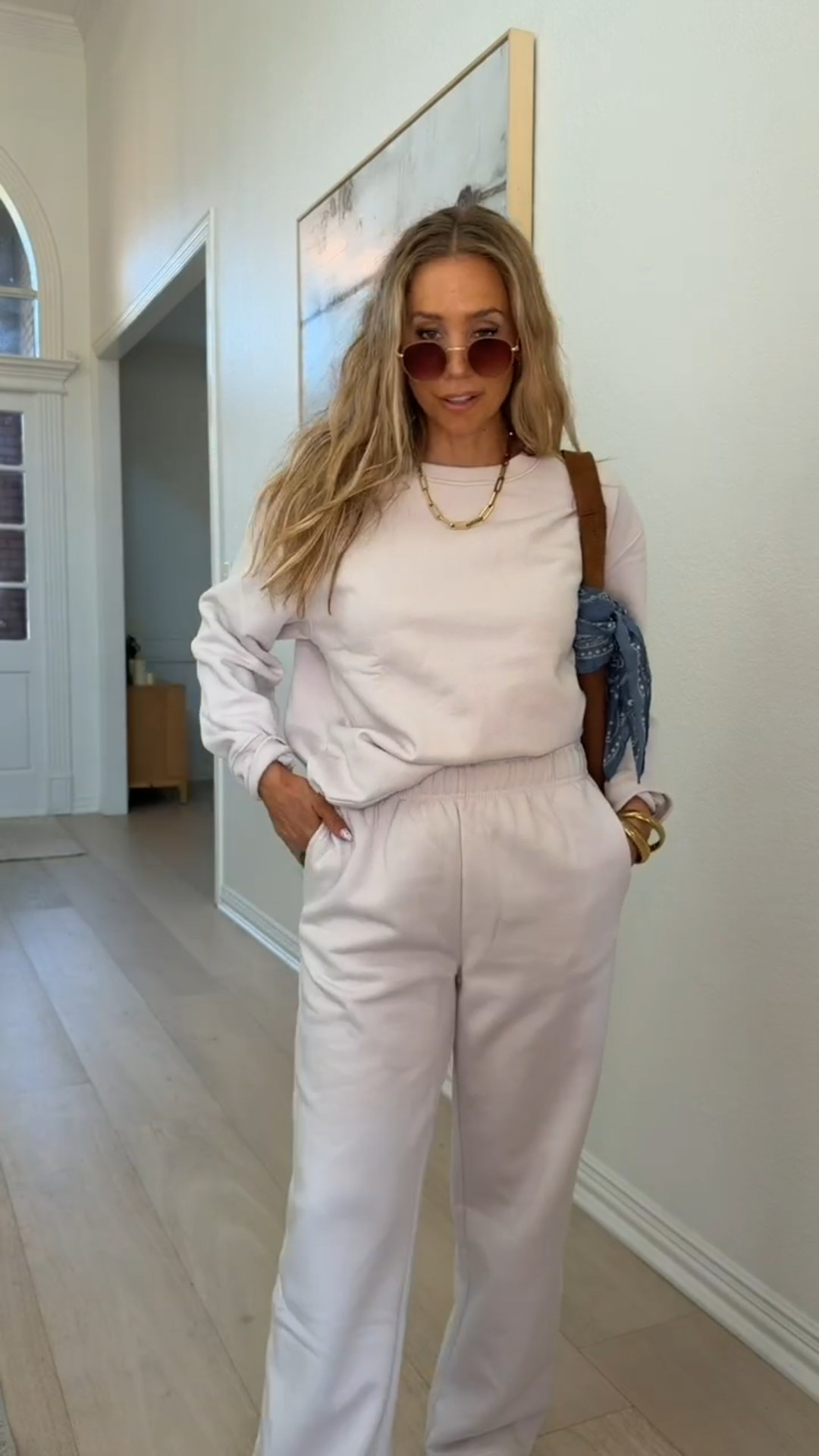 🤍 $22 matching set with amazing reviews! I’m loving this cream color🤍✨🙌🏼🌟 

Wearing: size medium // went up one size

📍Where to wear: school pickup, girls brunch, weekend outings, sporting events, work // office , travel day, road trips, flights, target, shopping days, meetings, workout, running errands. 

Ootd, outfit Inspo, fashion finds, trending, cozy, casual outfits, modest outfit, classy casual, look for less, fall fashion 2025, free people, designer, girly, chic, trendy, elevated basics, everyday style, fall wear, fall fashion, fall style, fall ootd, Ugg season, fall style edit, LTK outfit inspo, Amazon fall fashion, Walmart Fall fashion, designer inspired looks, Target fashion, Target finds. 


#LTKFindsUnder50 #LTKStyleTip #LTKShoeCrush