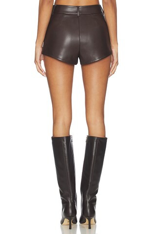 Vandelia Faux Leather Short in Chocolate | Revolve Clothing (Global)