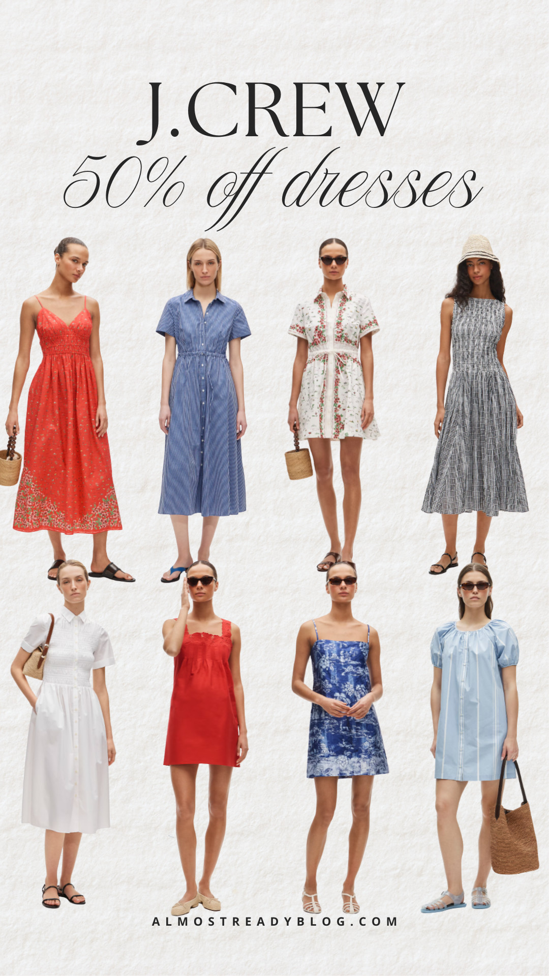 J.Crew 50% off dresses, and 40% off your purchase.

work dresses, vacation dresses, shirt dresses, Memorial Day dress, 4th of July dress, red dress, blue dress, white dress, amanda west, almostreadyblog

#LTKSaleAlert