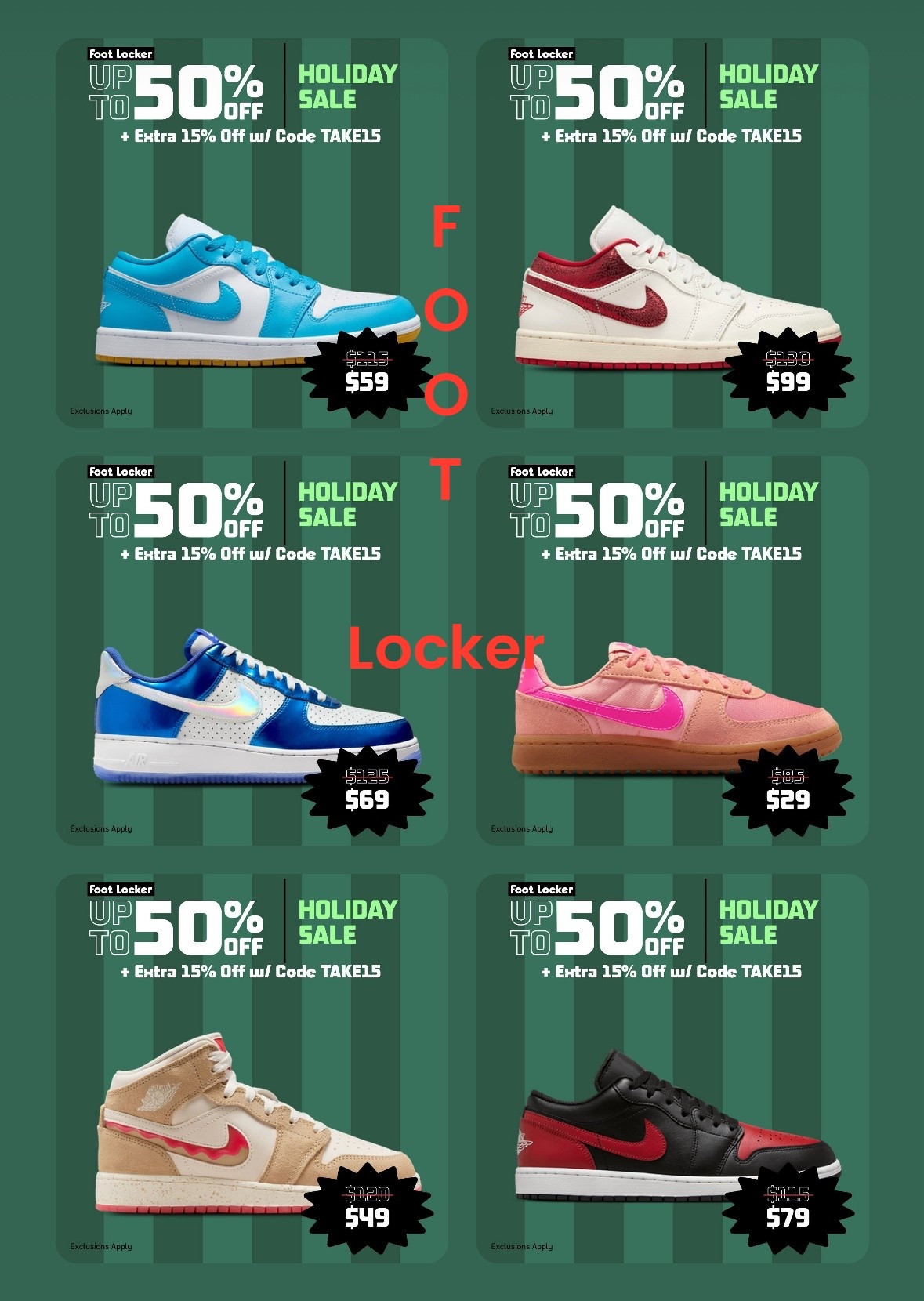 Foot locker sale
Sneaker sale
Men’s sneakers
Women’s sneakers
Nike 


#LTKActive #LTKSaleAlert #LTKFindsUnder100