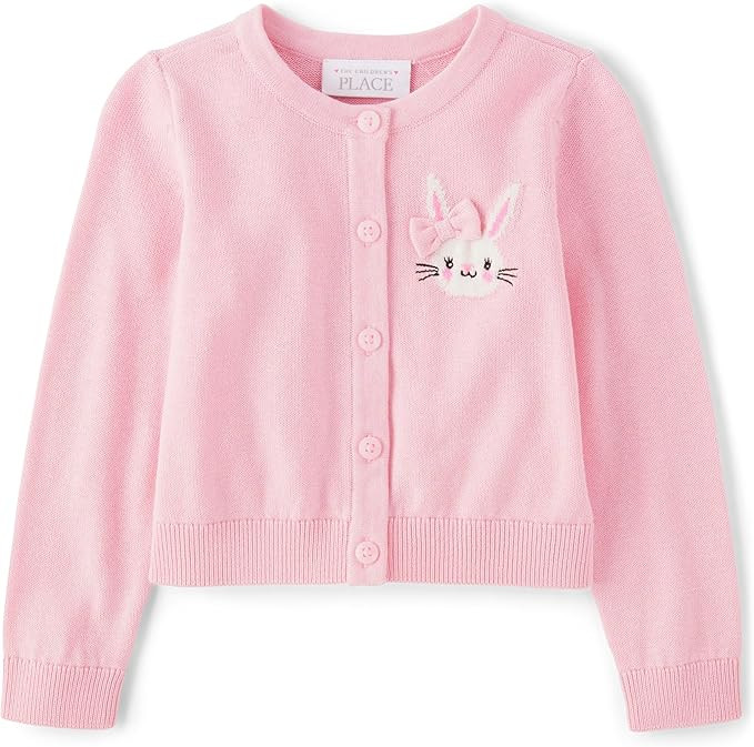 The Children's Place Baby Girls' and Toddler Long Sleeve Knit Button Front Cardigan | Amazon (US)
