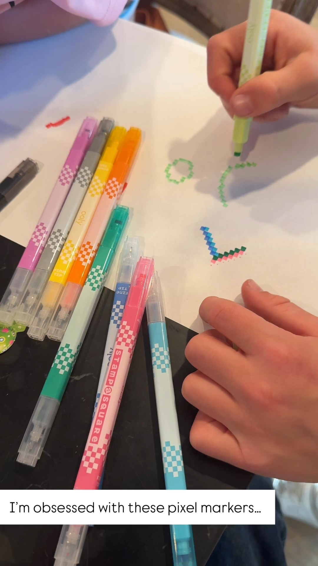 Loving these square stamp markers for drawing pixelated designs.  A great stocking stuffer or Easter basket filler for your creative kids.

#artsupplies #kidsgifts #stockingstuffers #easterbasketfillers #giftsforcreativekids

#LTKWatchNow #LTKKids #LTKFindsUnder50