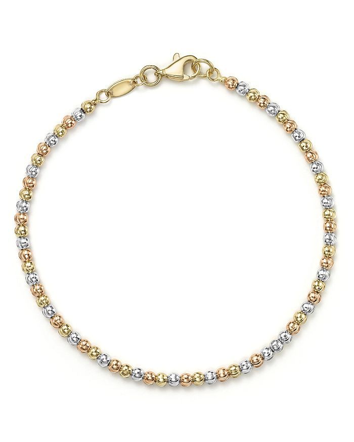 14K Yellow, White and Rose Gold Beaded Bracelet - 100% Exclusive | Bloomingdale's (US)