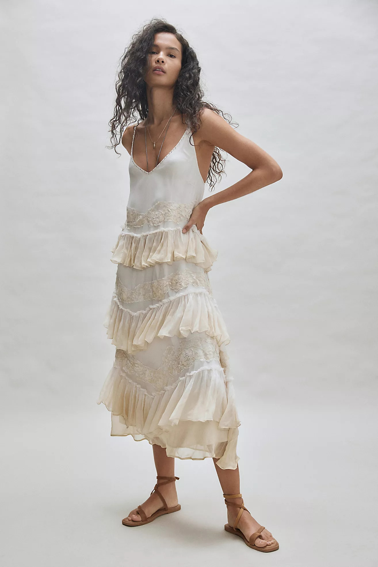 Nigel Preston Tiered Midi Dress | Free People (Global - UK&FR Excluded)