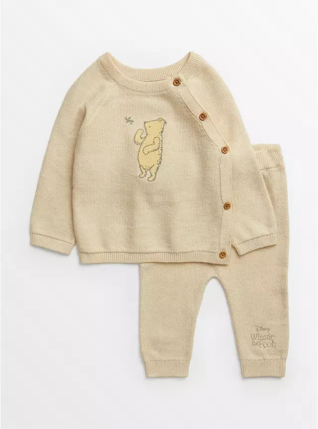 Buy Disney Winnie The Pooh Knitted Jumper & Bottoms 6-9 months | Trousers and leggings | Tu | Tu Clothing