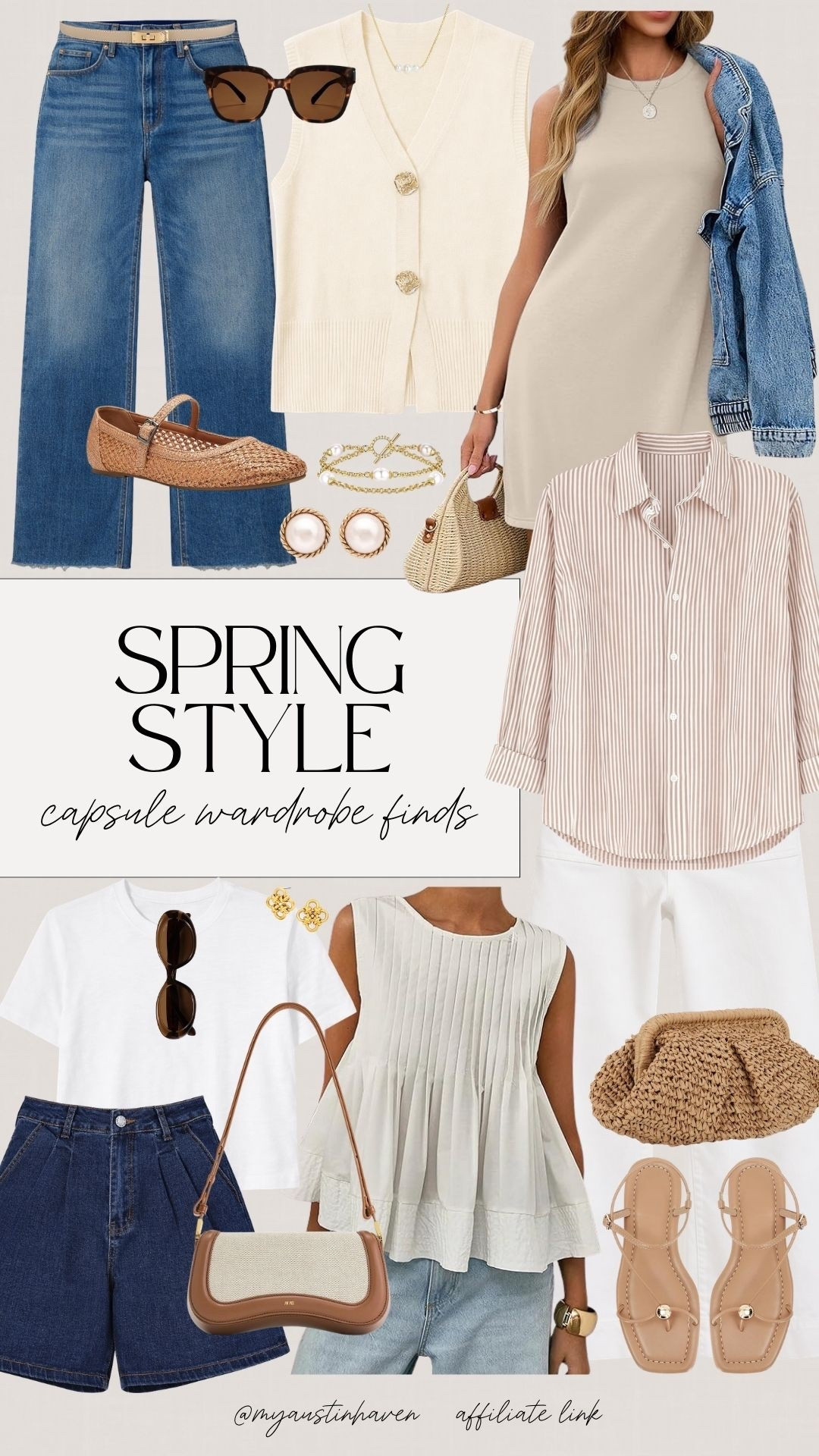 Timeless spring capsule wardrobe pieces featuring classic denim, neutral tops, woven accessories and effortless everyday outfits. ✨

Amazon spring capsule wardrobe, neutral outfit ideas, casual everyday outfits, classic denim jeans, spring outfit basics, minimal wardrobe pieces, effortless style outfits, woven accessories, spring fashion finds, capsule wardrobe essentials, casual chic outfits, neutral spring style, everyday fashion basics, timeless wardrobe pieces.

#LTKootd #LTKdayinmylife #LTKMidsize