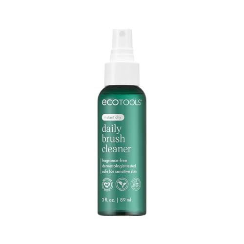 EcoTools Daily Makeup Brush Cleanser Spray, Quick Drying, Fragrance Free & Dermatologist Tested, Travel Size, TSA Approved, Cruelty-Free & Vegan 3 fl oz./89 ml. Bottle | Amazon (US)
