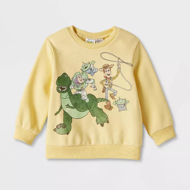 Toddler Boys' Toy Story Printed Pullover Sweatshirt - Yellow | Target