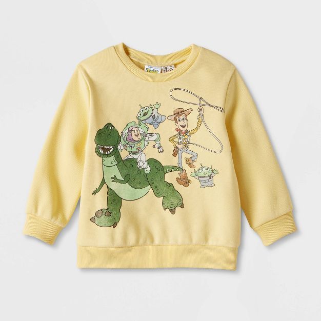 Toddler Boys' Toy Story Printed Pullover Sweatshirt - Yellow | Target