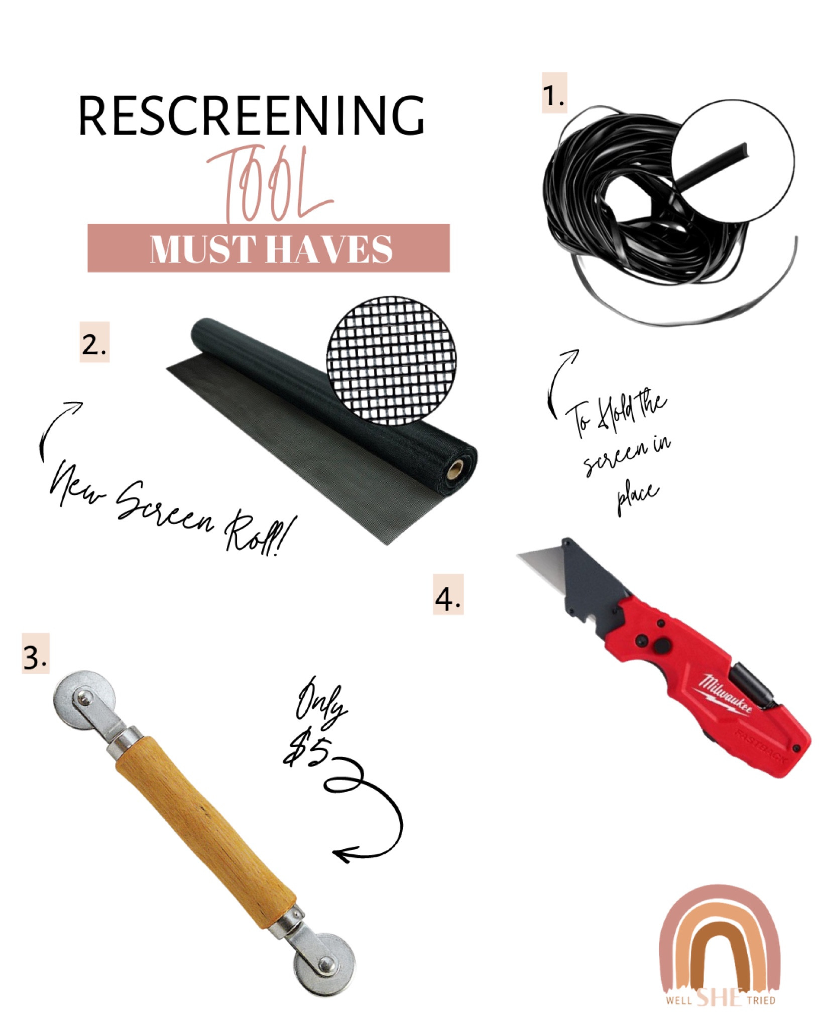 Looking to redo the screens in your windows or doors? Check out these 4 must have products!

#LTKhome #LTKunder50