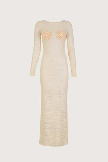 Rosette Crochet Dress (Cream) | SAME