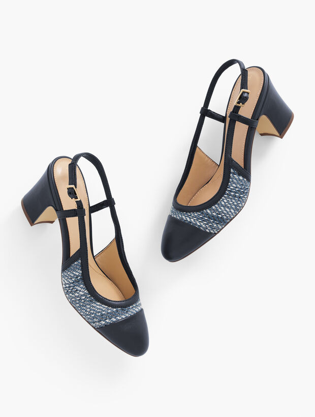 Irene Slingback Tweed Pump | Talbots