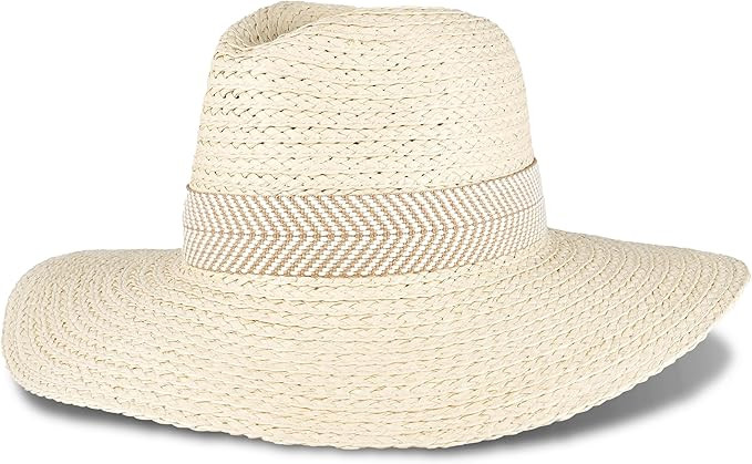 Levi's Women's Wide Brim Straw Hat with Woven Band | Amazon (US)