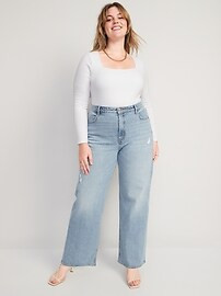 Extra High-Waisted Ripped Wide-Leg Jeans for Women | Old Navy (US)