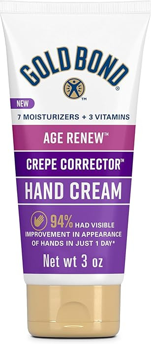 Gold Bond Age Renew Crepe Corrector Hand Cream, Replenishing & Smoothing Formula, 3 oz. | Amazon (US)