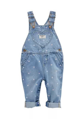 OshKosh B'gosh Baby Girls Heart Overalls | Belk