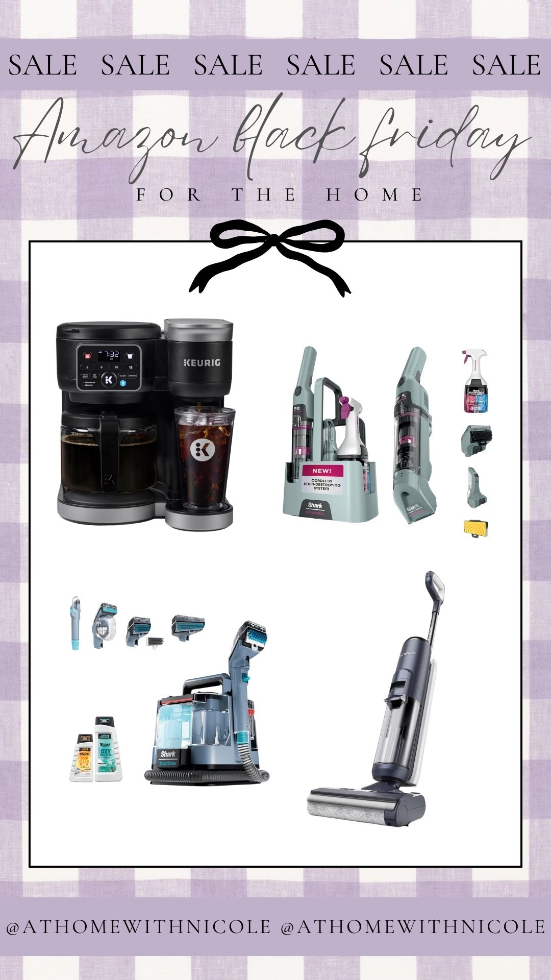 Black Friday deals for the home! 

Shark stain remover, Tineco vacuum mop, Keurig ice and hot coffee maker, air purifier, finds for the home, home deal, home Black Friday Amazon deals 

#LTKHome #LTKCyberWeek #LTKSaleAlert