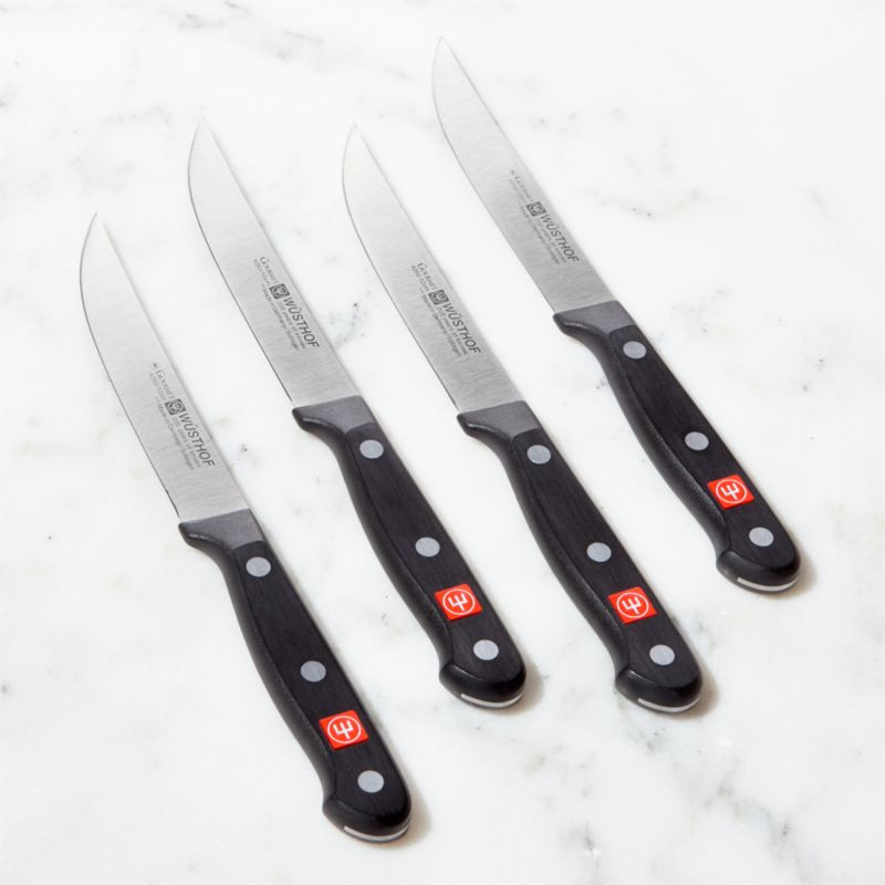 Wüsthof Gourmet Steak Knives, Set of 4 + Reviews | Crate and Barrel | Crate & Barrel