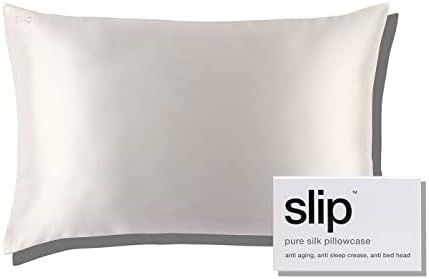 Slip Silk Queen Pillowcase, White (20" x 30") - 100% Pure 22 Momme Mulberry Silk Pillowcase - Anti-A | Amazon (US)
