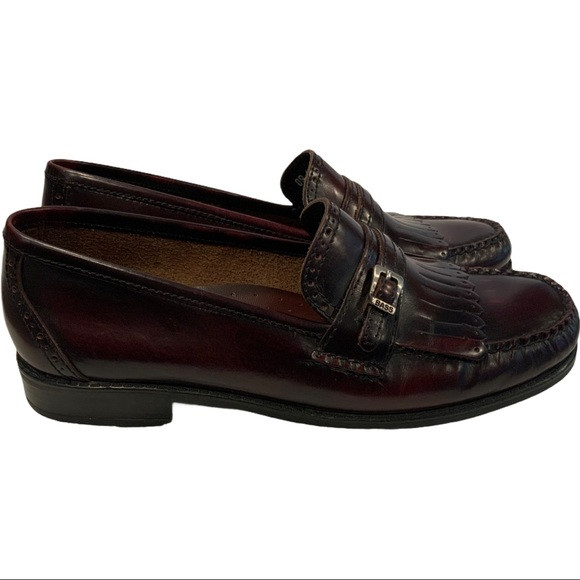 Bass Weejuns Harper Burgundy Fringe Loafers Size 6.5 | Poshmark